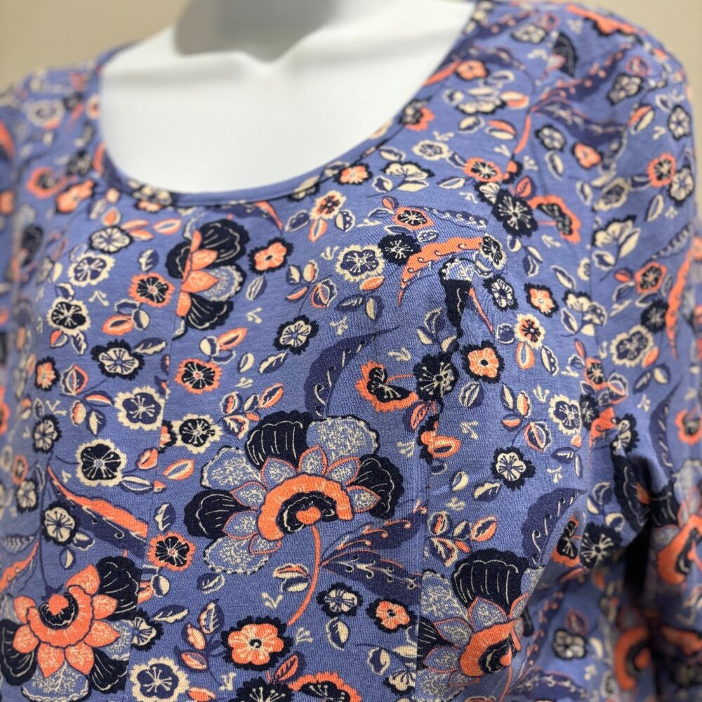 Demin & CO Purple Multi-colored, short sleeve, loose fit, T-shirt, sz XL